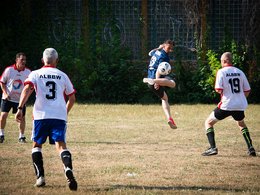 Fußballer auf dem Fußballfeld