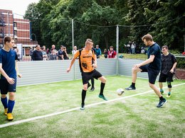 Fußballer auf dem Feld